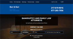 Desktop Screenshot of barrandbarrlaw.com